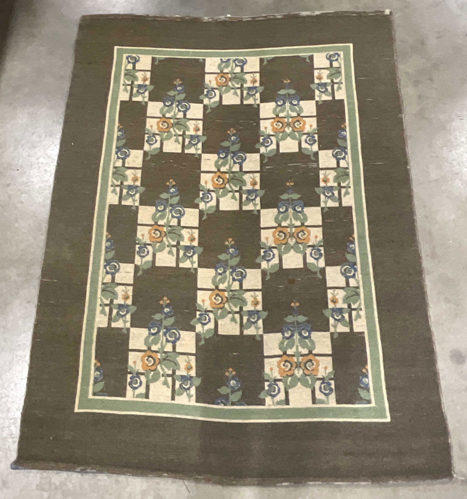 Vintage Floral Patterned Rag Rug (1 of 12)