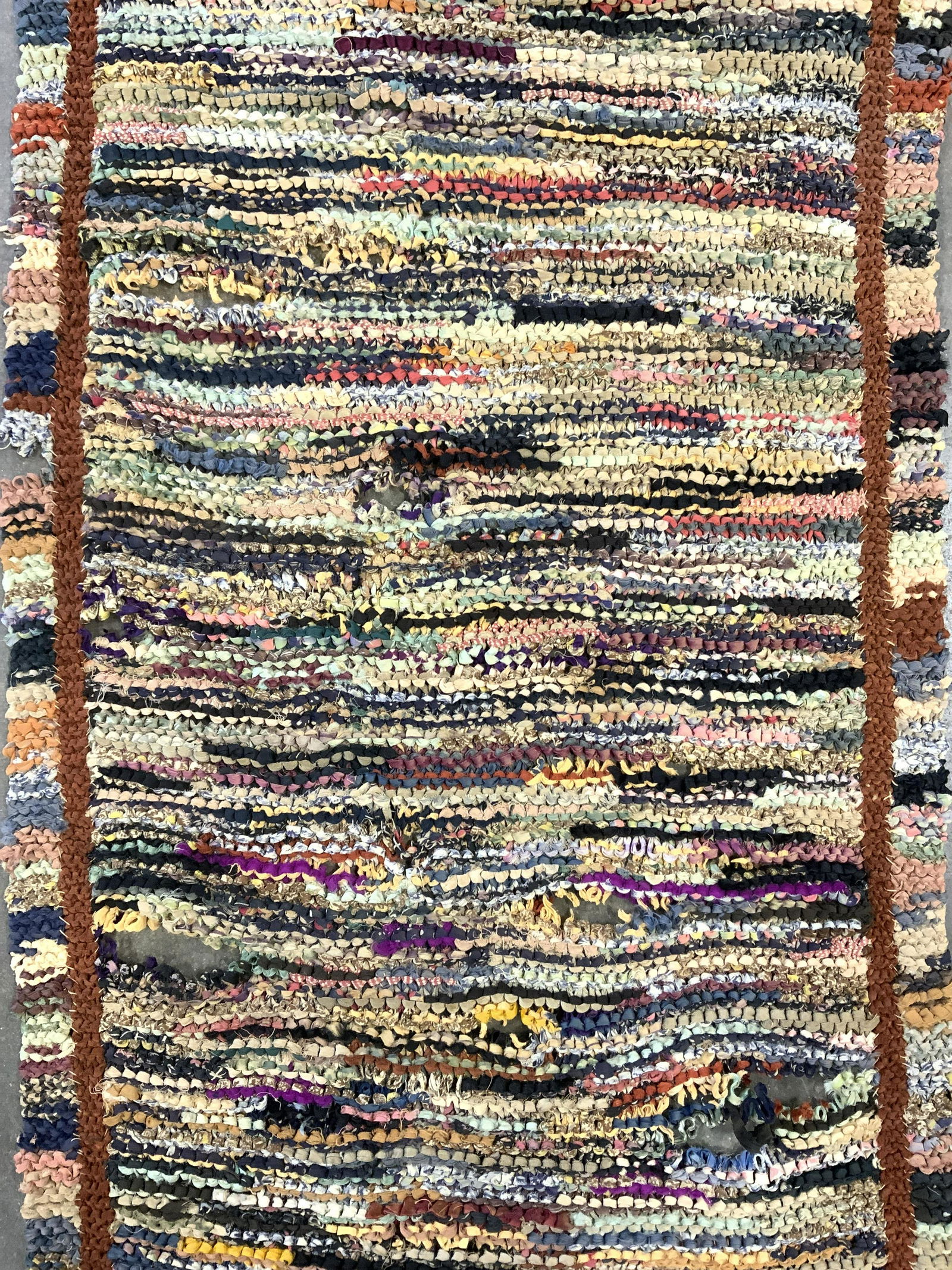 Hand Hooked Rag Carpet Runner (1 of 10)