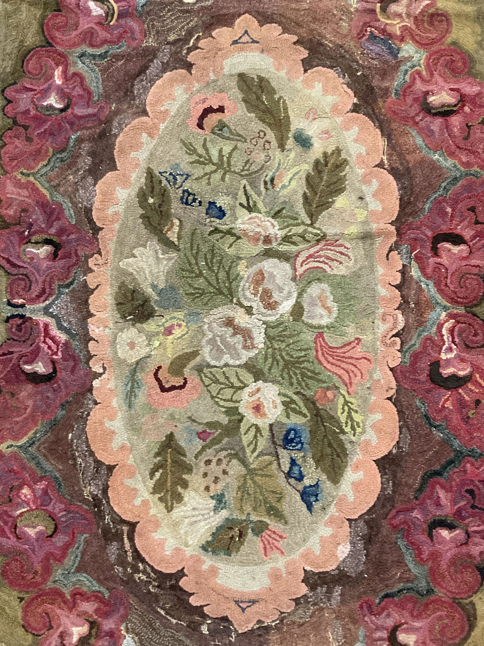 Victorian Floral Hand Hook Rug (1 of 12)