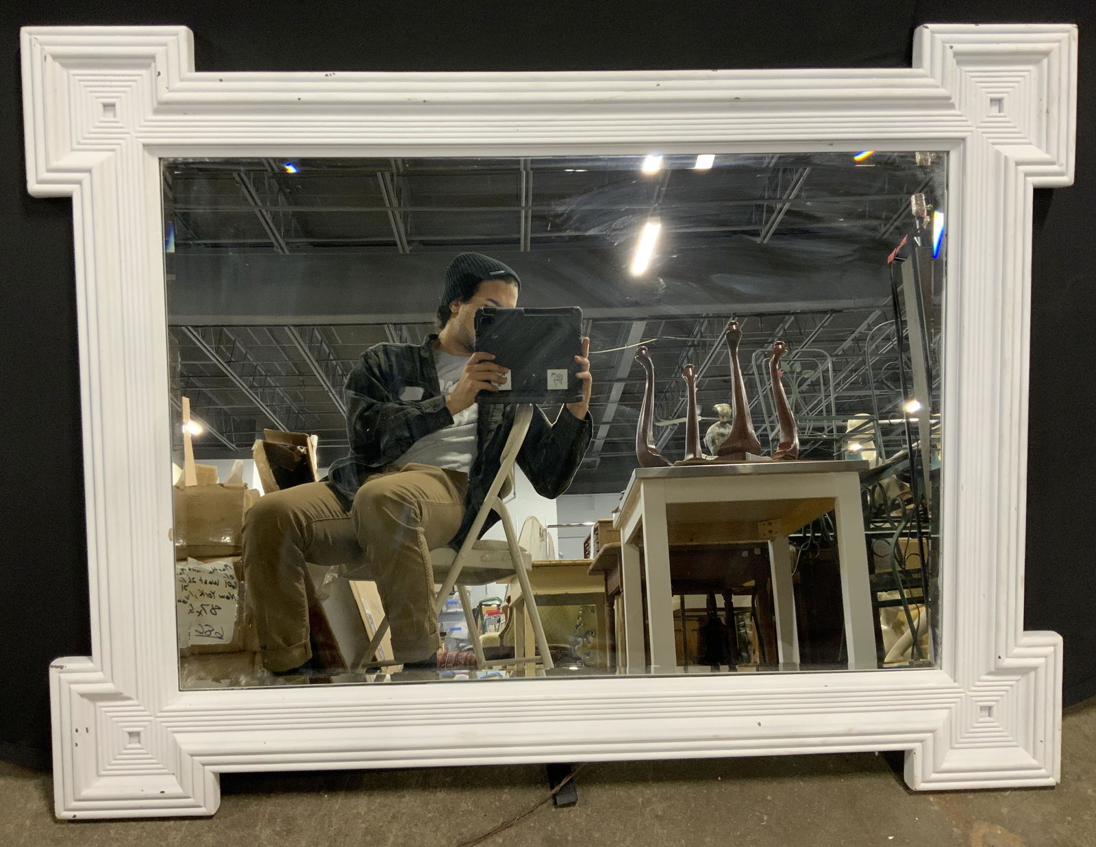 Large White Wall Mirror (1 of 9)