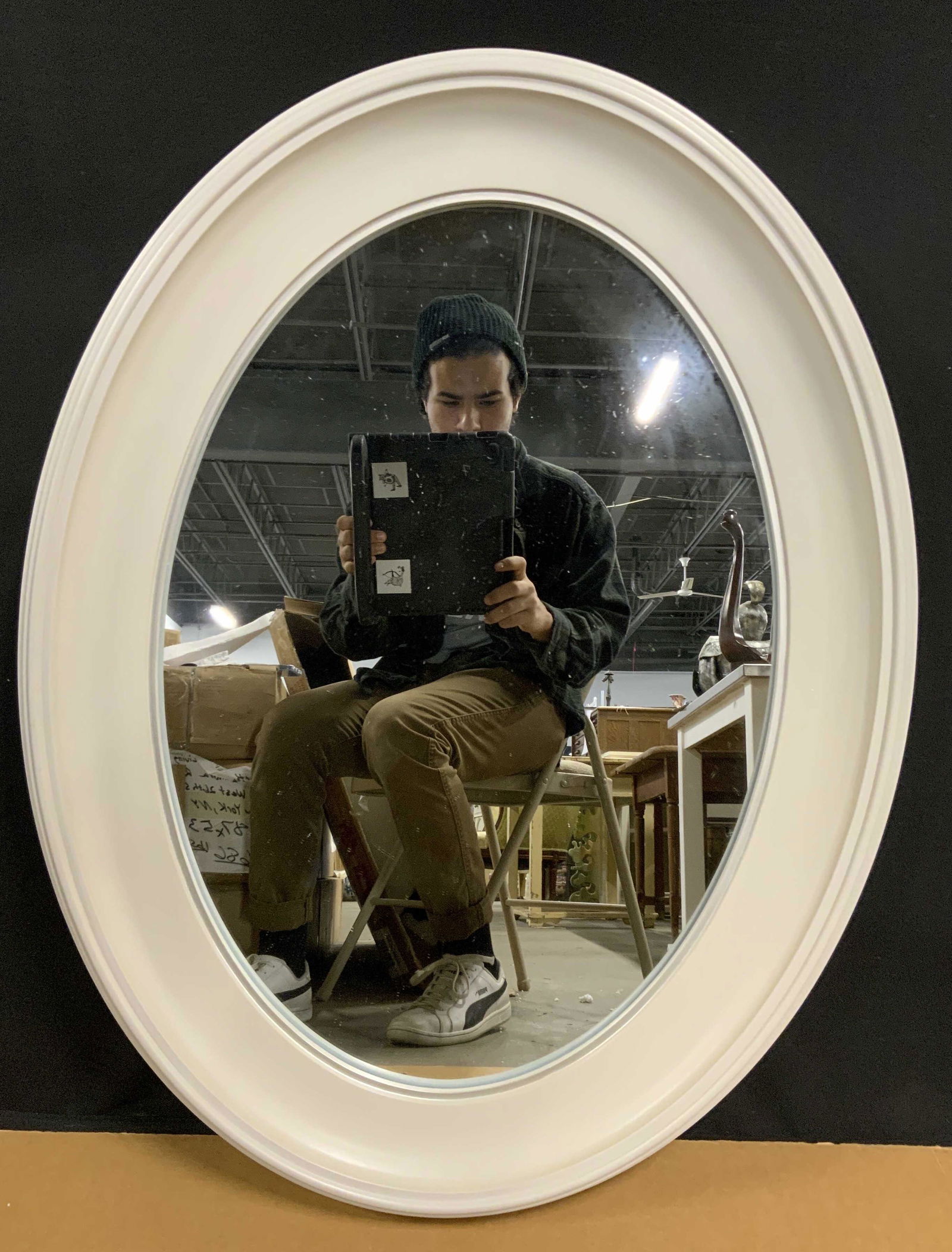 MARTHAMIRRORS Slate Toned Wall Mirror (1 of 8)