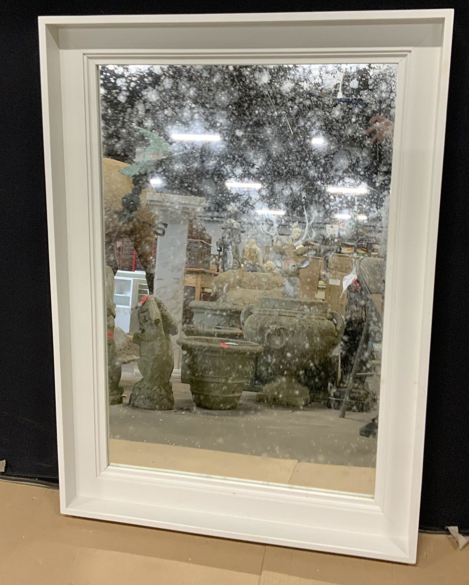 MARTHA MIRRORS Cream Shadowbox Mirror (1 of 12)