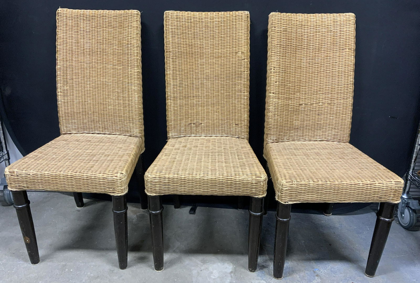 Wicker Side Chair Set of 8 (1 of 19)
