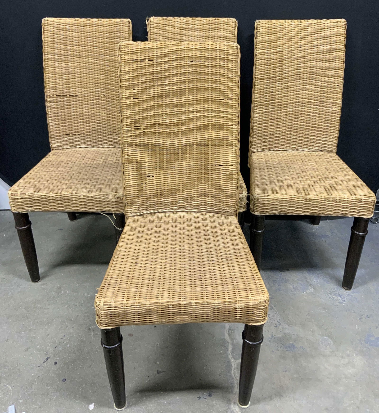 Set 4 Wicker Side Chairs (1 of 13)