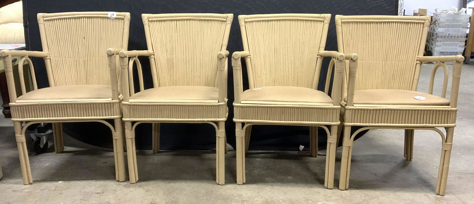 Set 4 Bamboo Style End Chairs (1 of 11)