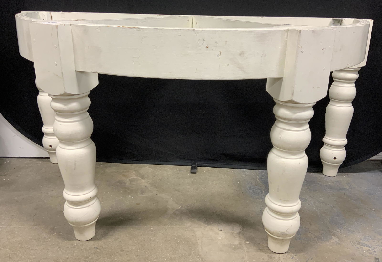 Vntg White Demi Lune Table (1 of 10)