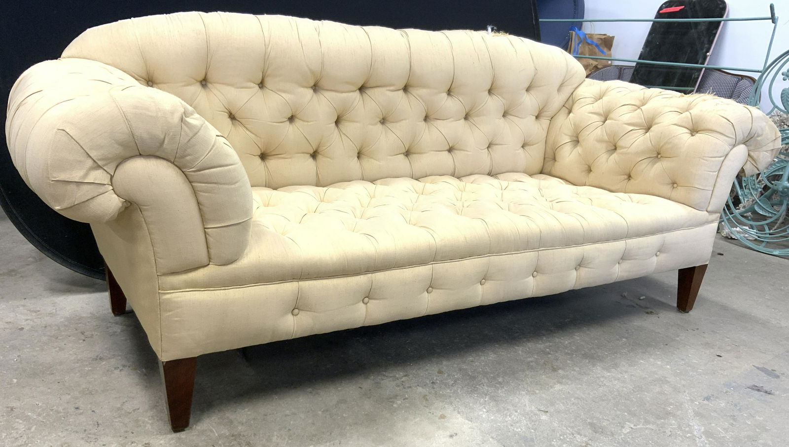 Vintage Tufted English Chesterfield Sofa (1 of 10)