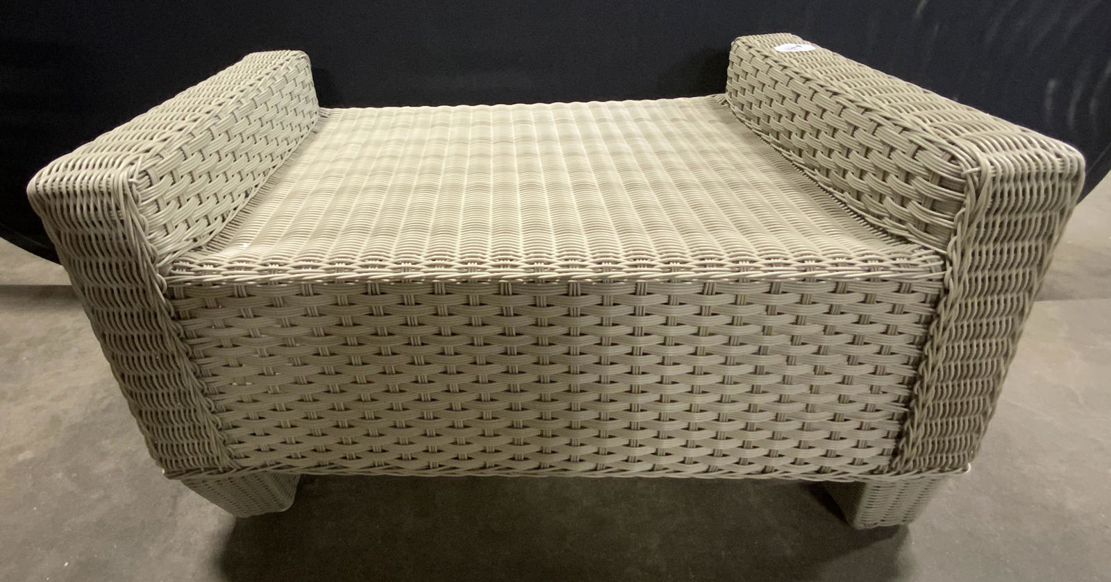 Grey Wicker Style Bench (1 of 16)