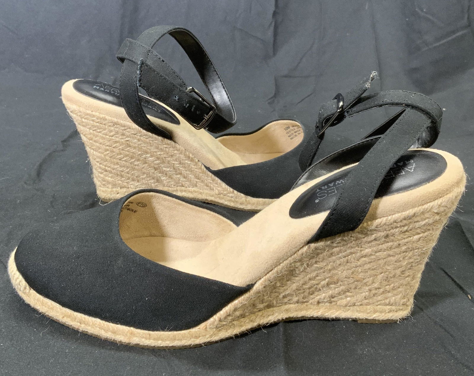 AEROSOLES MARTHA STEWART Black Wedge Heels (1 of 11)