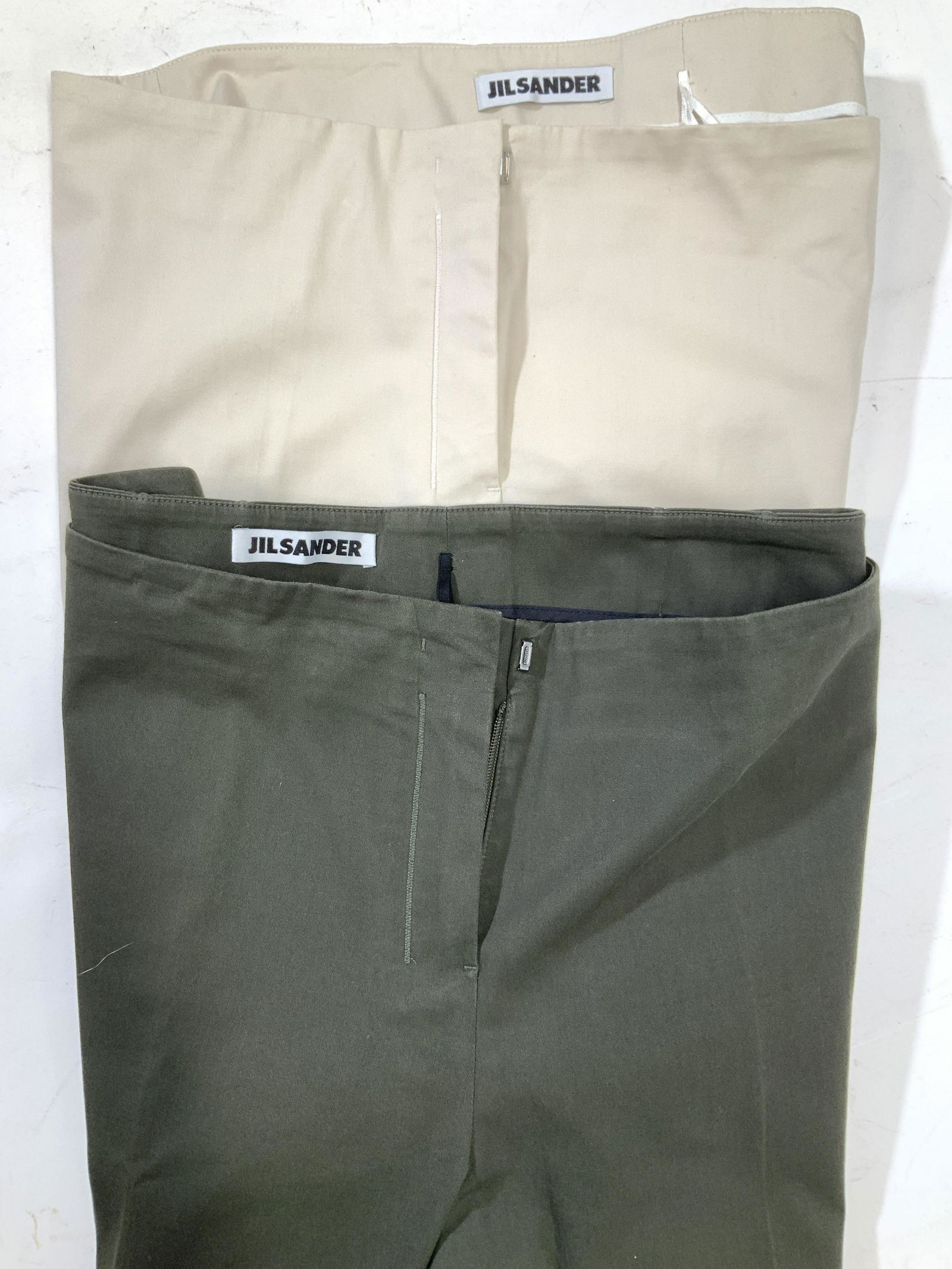Lot 2 JIL SANDER Cotton Stretch Khaki Pants, IT (1 of 6)