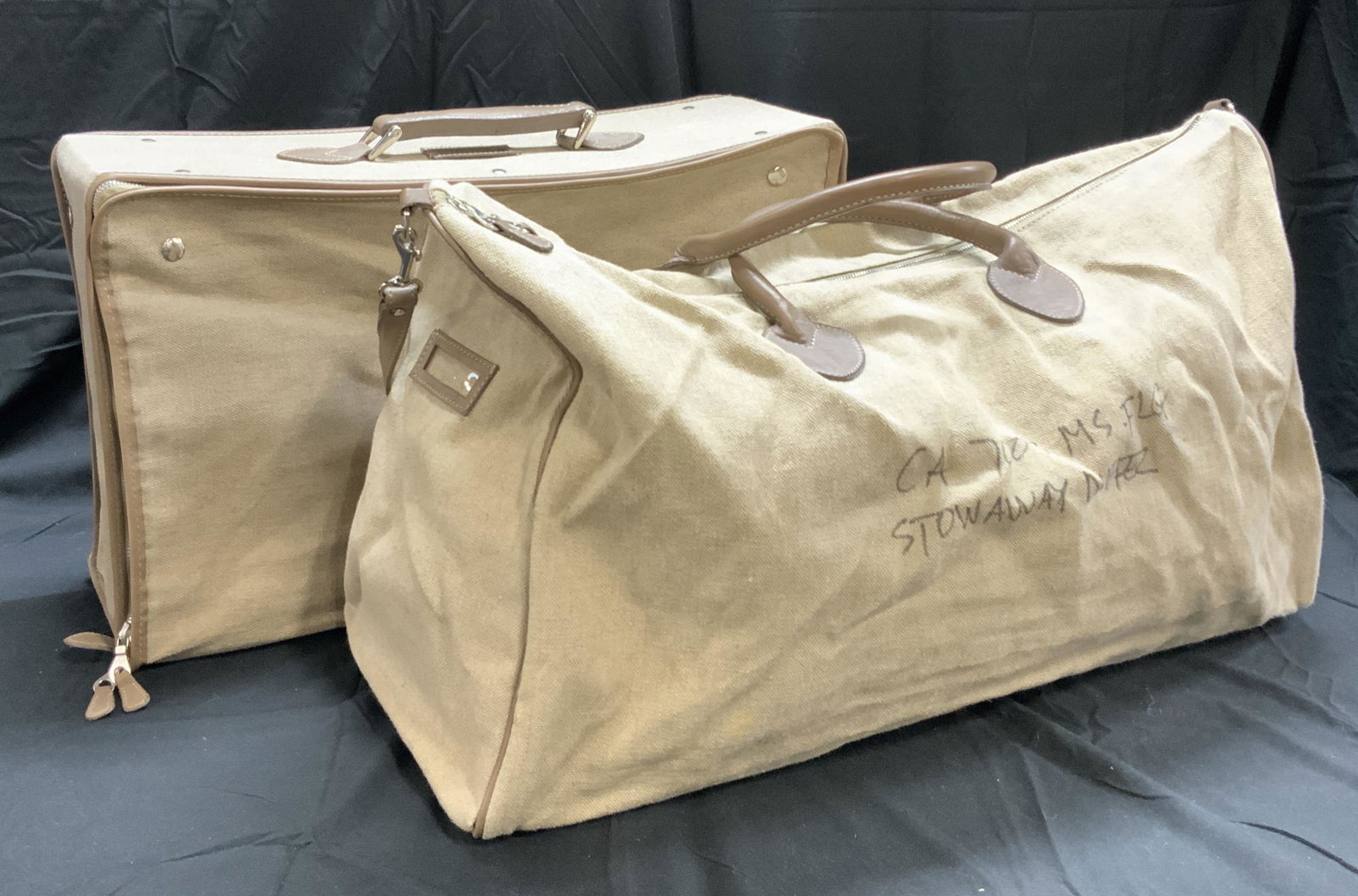 Lot 2 Canvas Duffel Bag, Collapsible Luggage Bag (1 of 11)