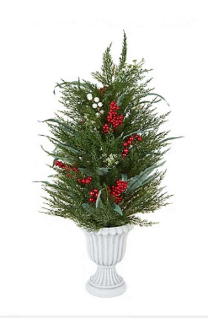 MARTHA STEWART Faux Cedar Topiary Tree New in Box (1 of 7)