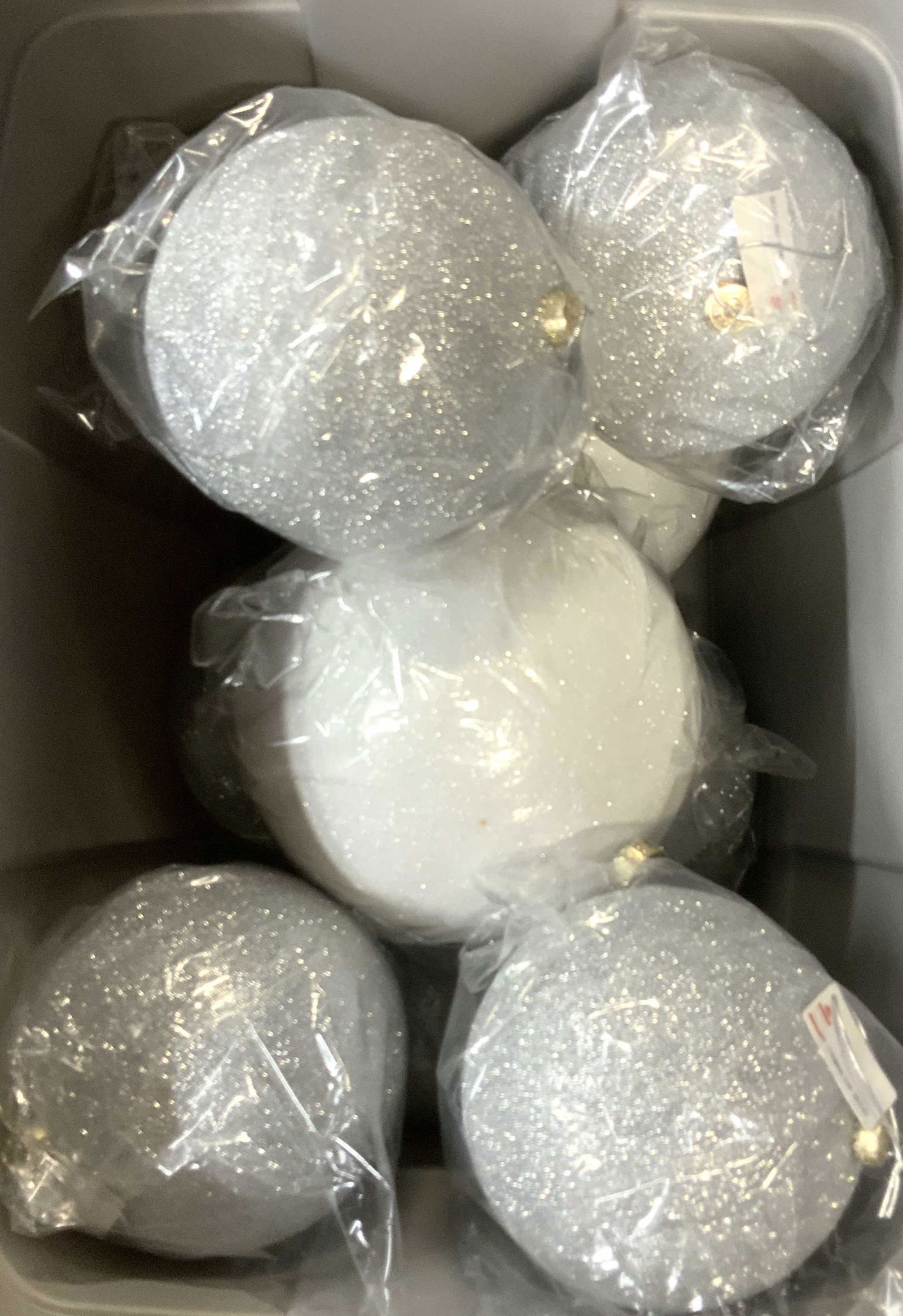 Set 9 Oversized Glitter Holiday Ornaments, NWT (1 of 6)