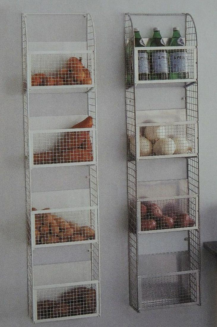 4 MarthabyMail White Wirework Metal Wall Racks NIB (1 of 13)