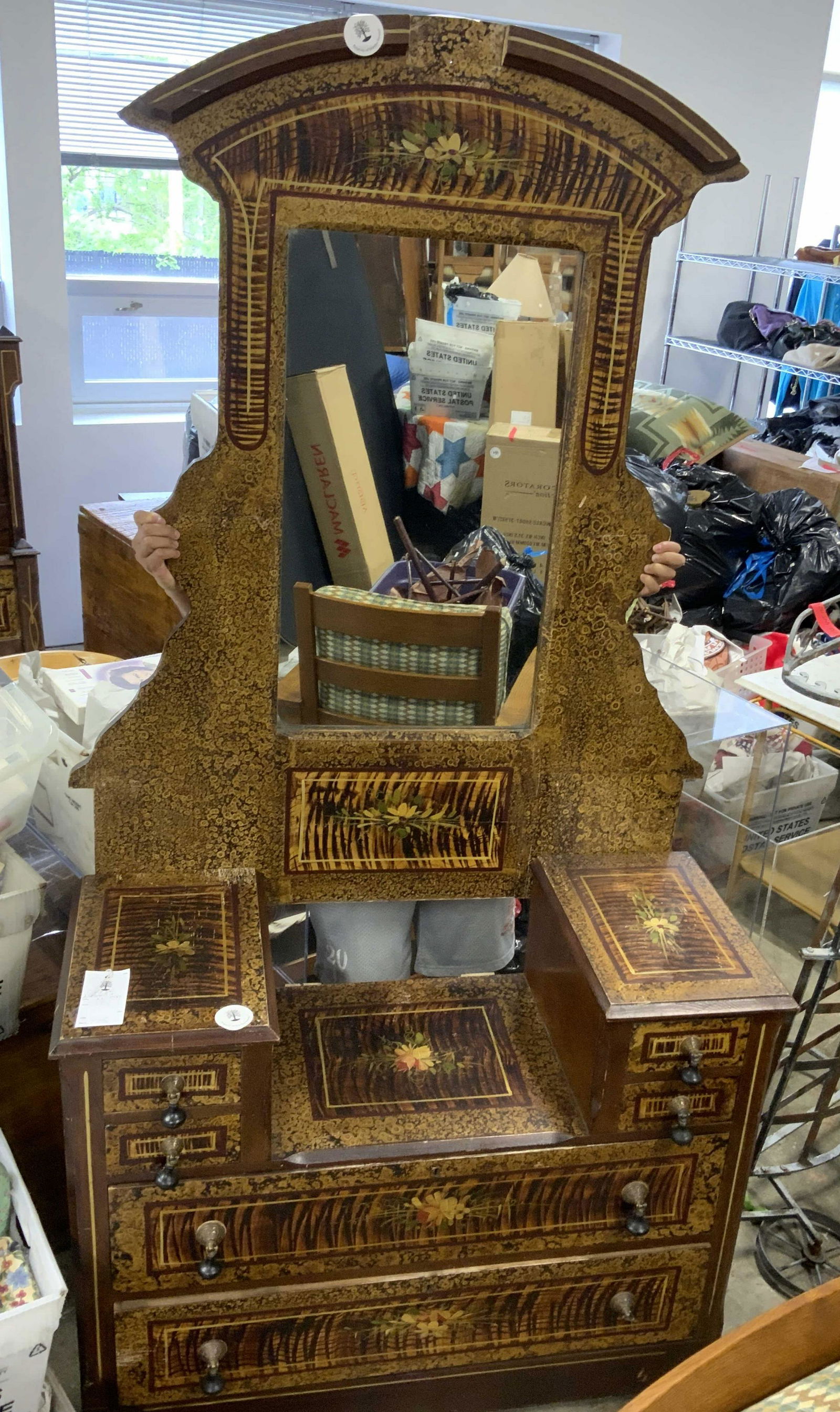 Faux Painted Vanity W/ Mirror (1 of 13)