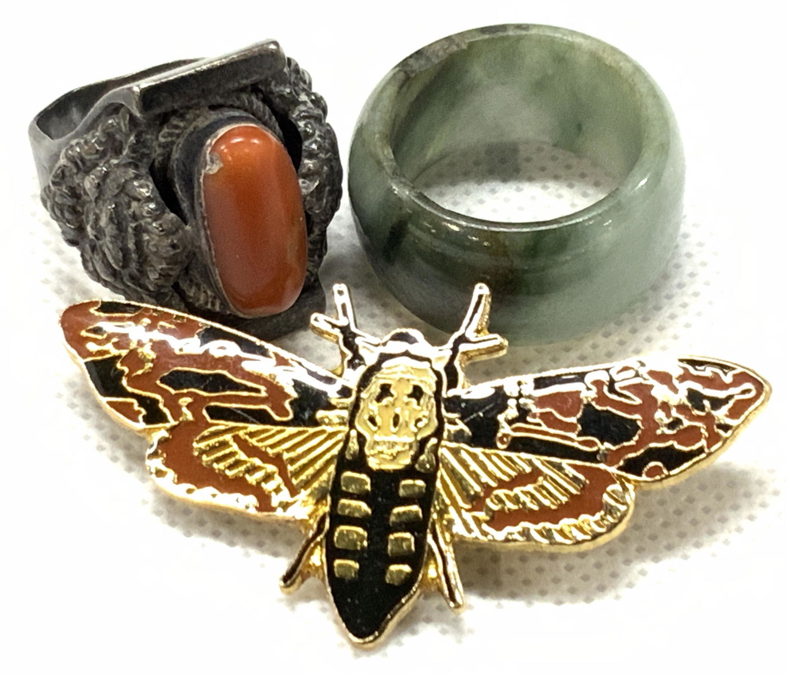 Sterling & Natural Stone Rings & Enamel Pins (1 of 7)