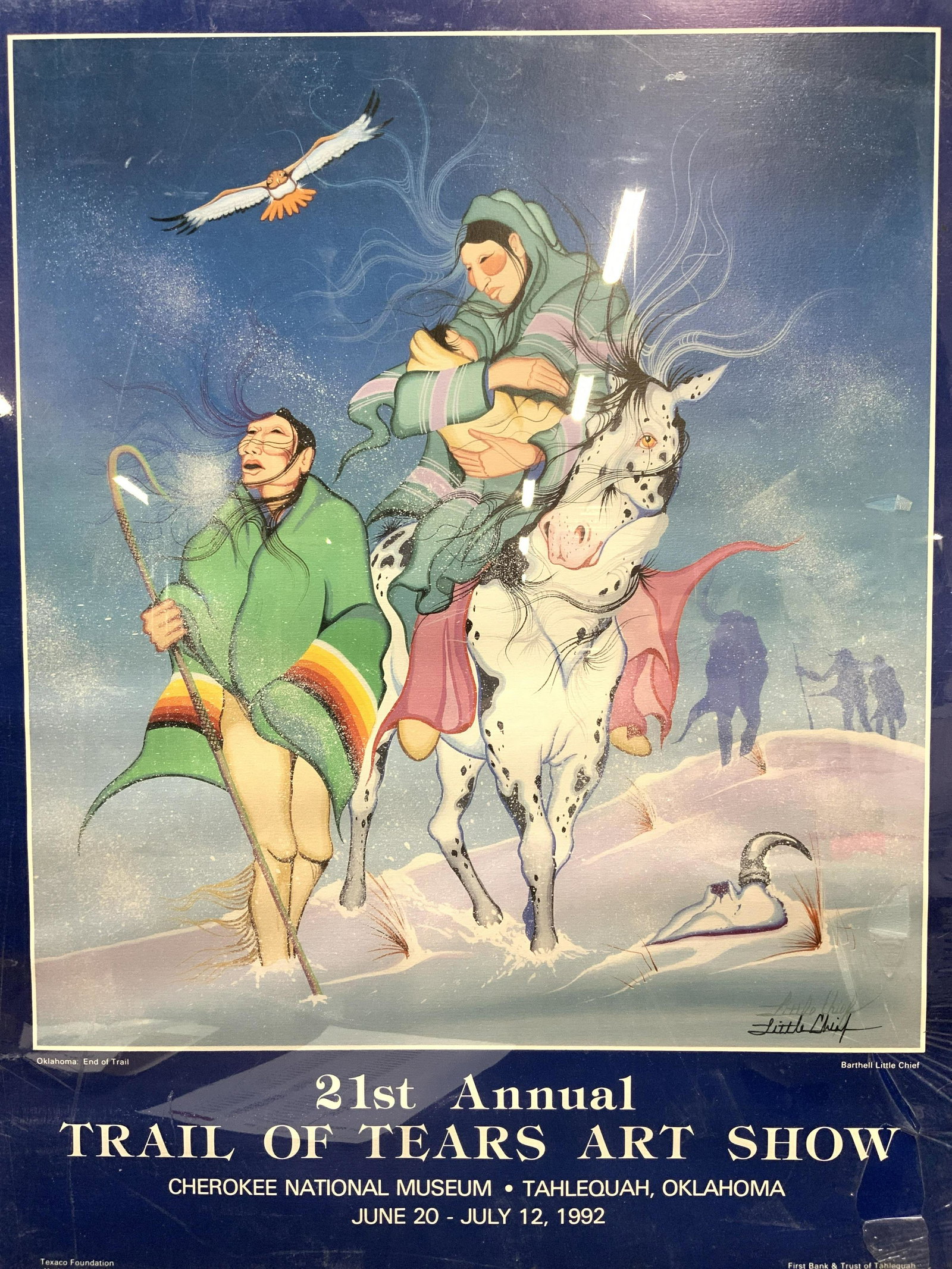 LITTLE CHIEF Trail of Tears Art Show Vtg. Litho. (1 of 11)