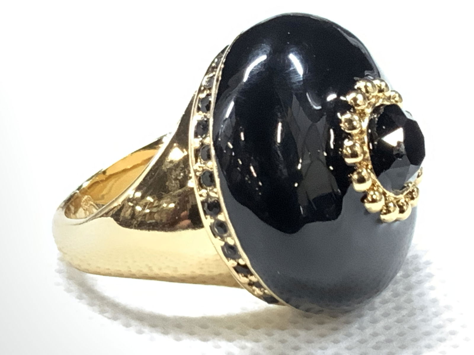 Black Polished Statement Ring (1 of 5)
