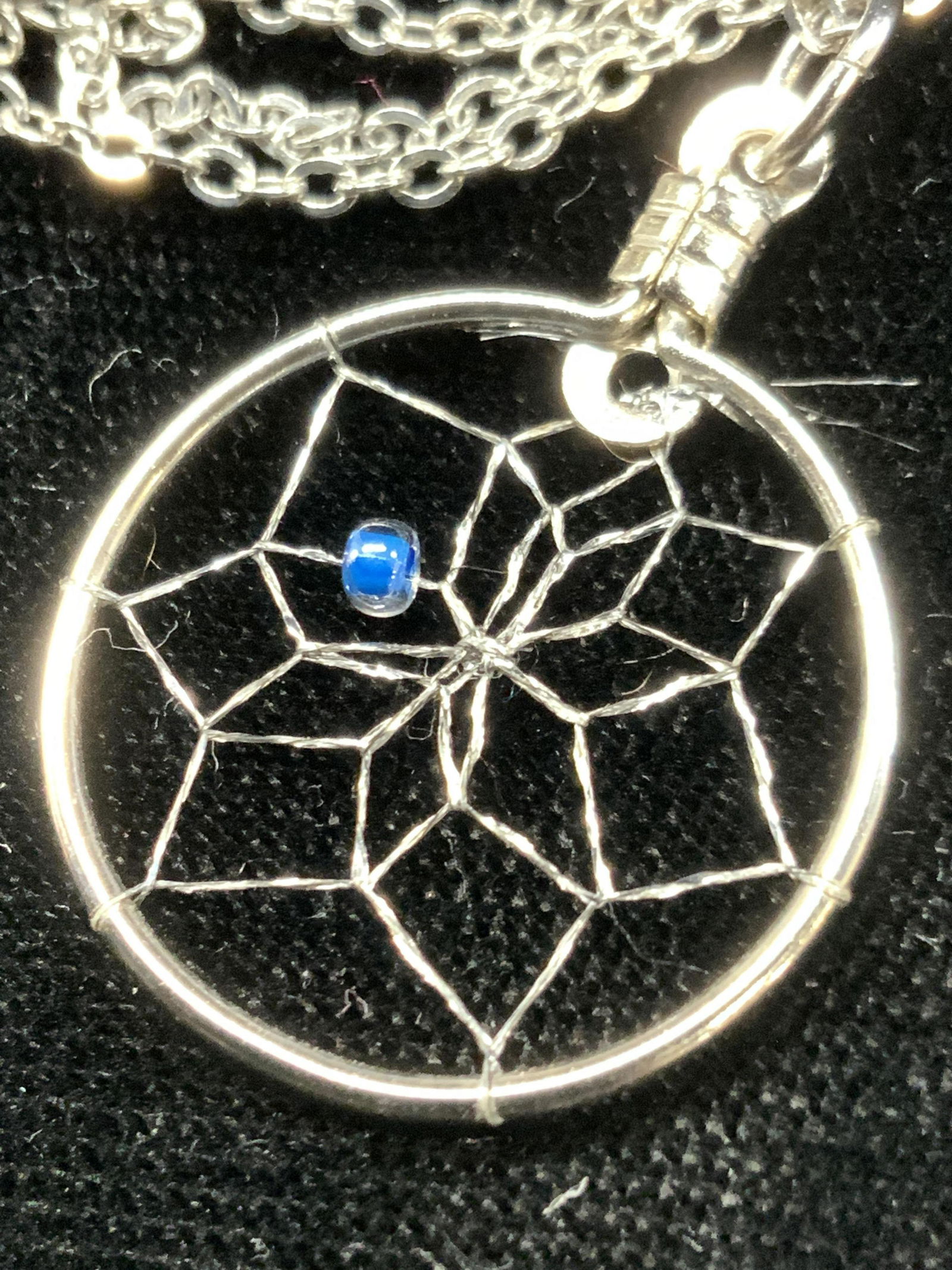 Spider Web Necklace & Sterling Wave Ring (1 of 5)