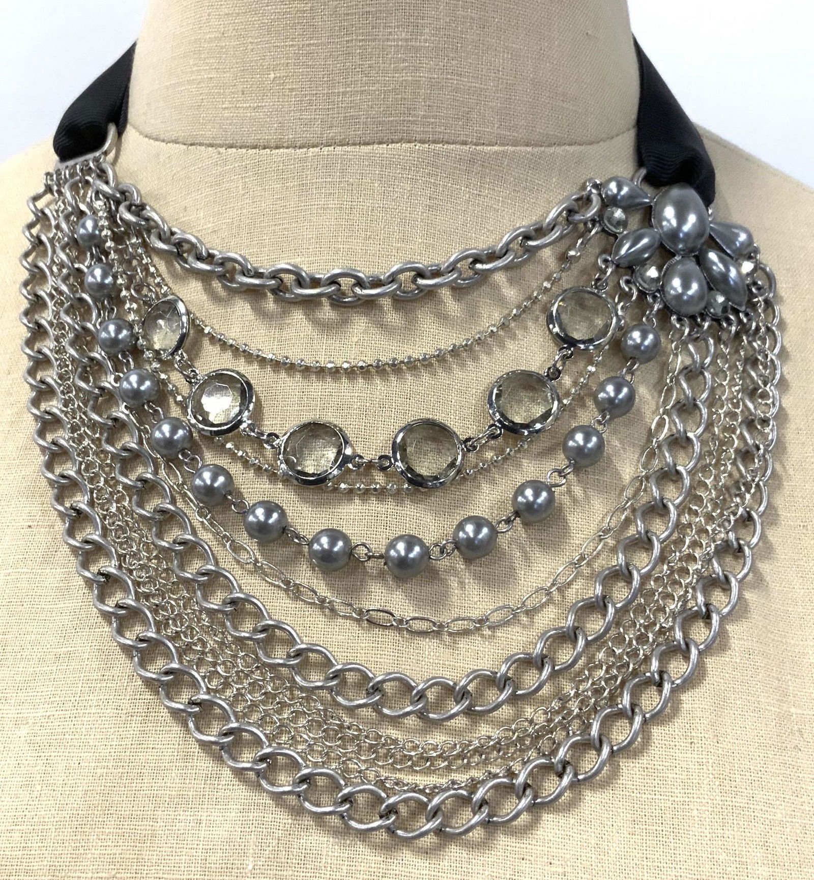 ROBERT ROSE Signed Chain & Ribbon Necklace NWT (1 of 4)