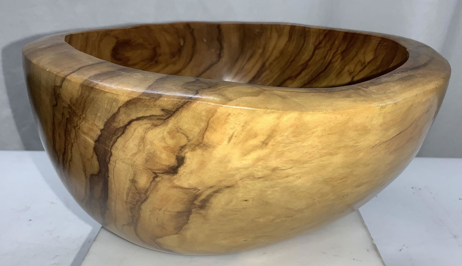 PIMFA SPAIN Olive Wood Hand Crafted Bowl, Sgn (1 of 5)