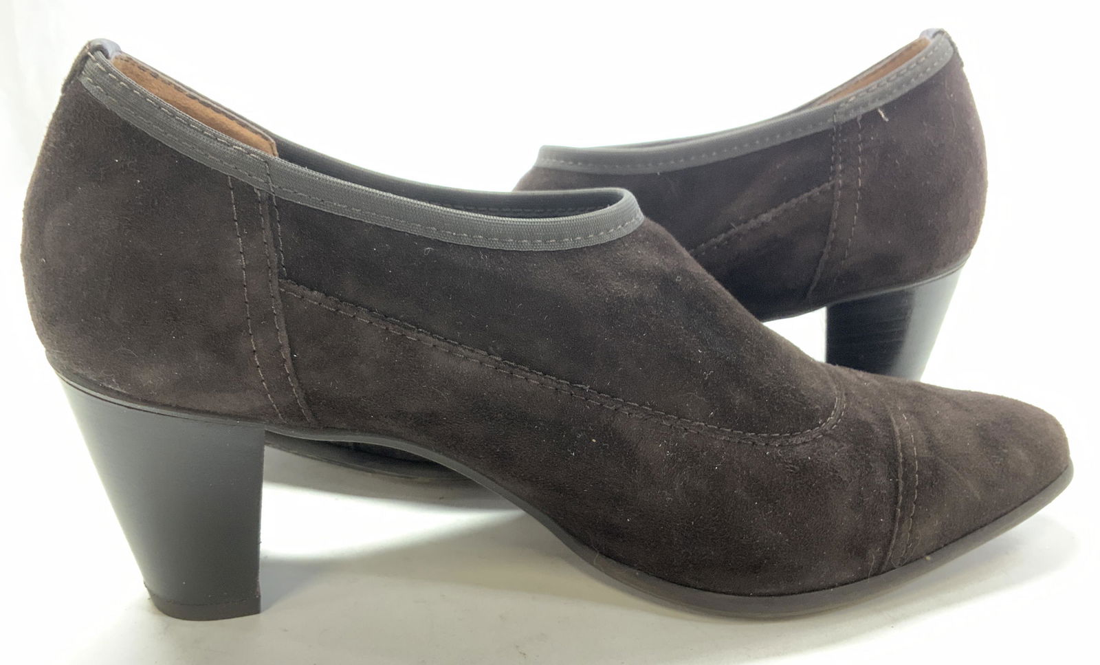 PAUL GREEN Handmade Choc. Suede Heel Shoes, Aus (1 of 7)