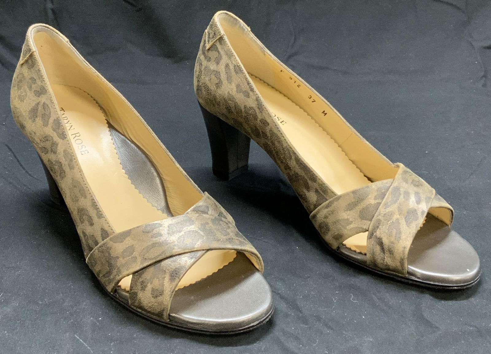 TARYN ROSE Open Toe Leopard Print Heels, ITALY (1 of 6)