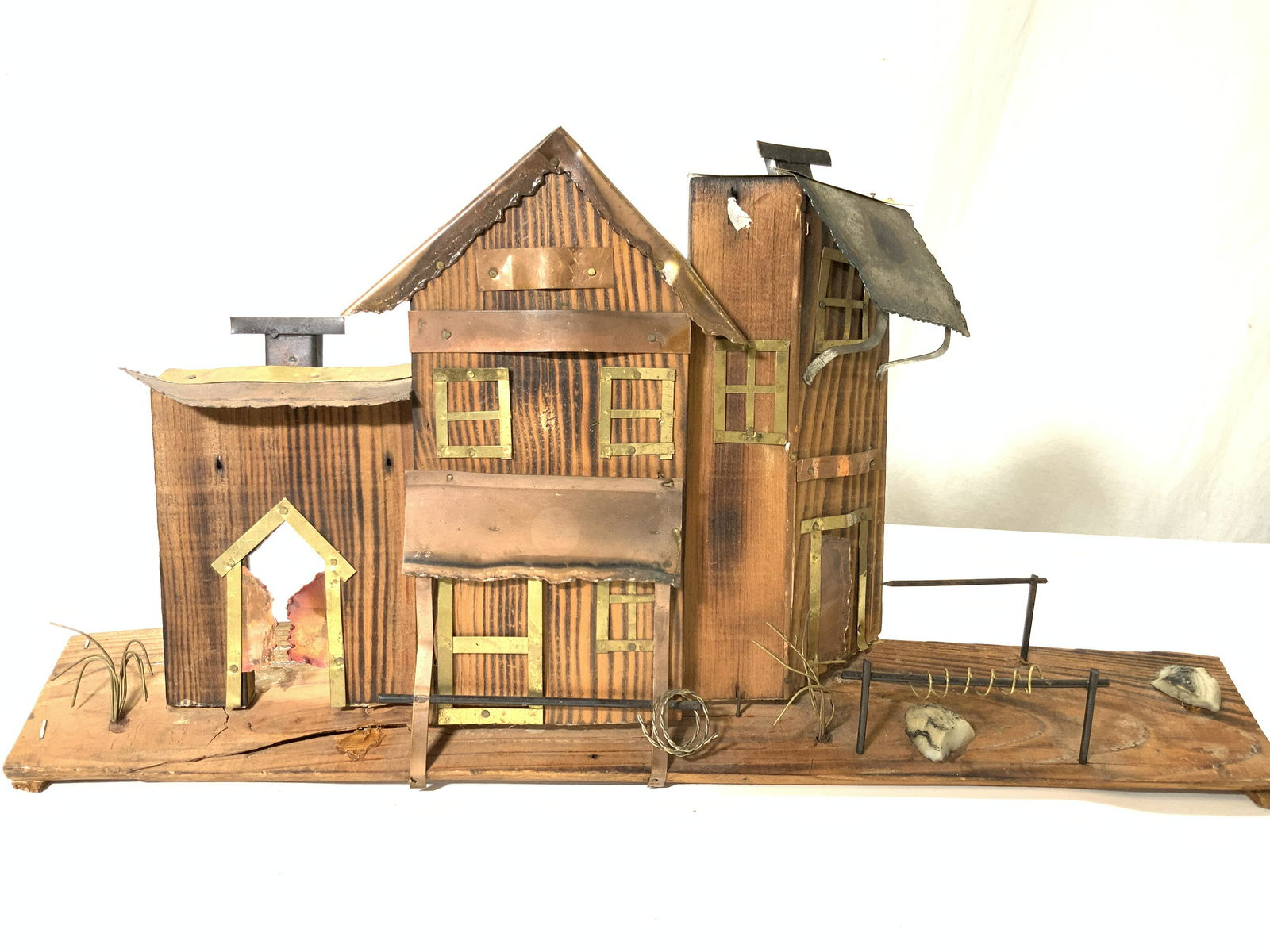 Artisan Wood & Cooper & Brass Town Wall Art (1 of 9)