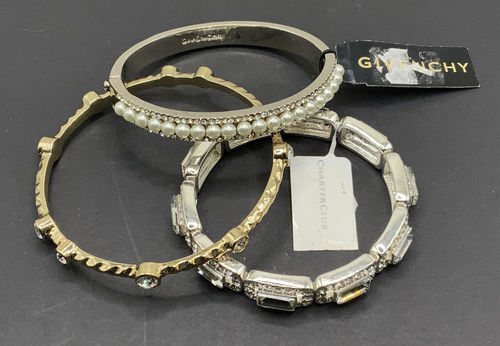 Lot 3 Crystal, Pearlescent Bracelet, GIVENCHY,More (1 of 9)