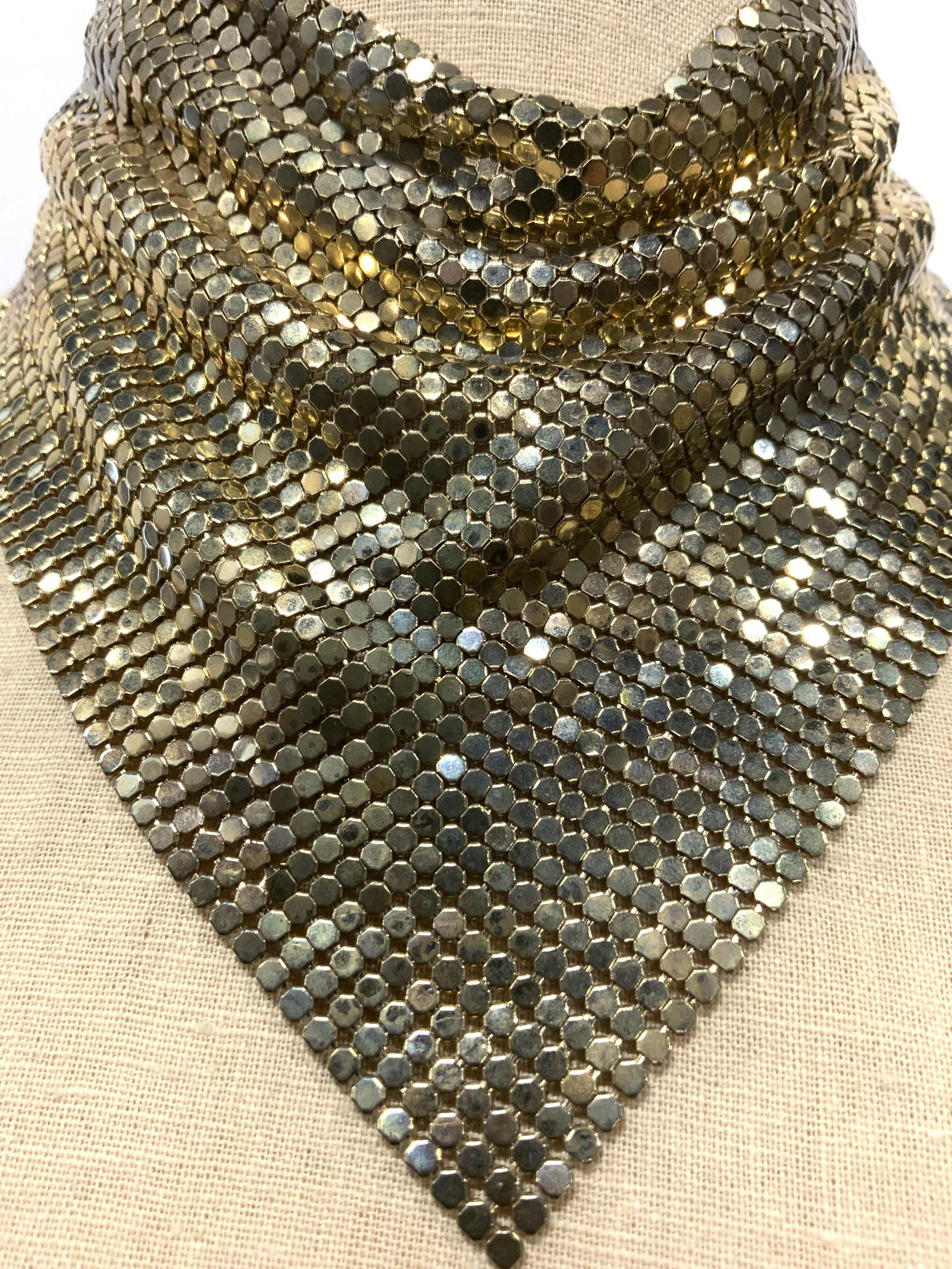 NOIR Signed Gold Toned Bib Necklace NWT (1 of 4)