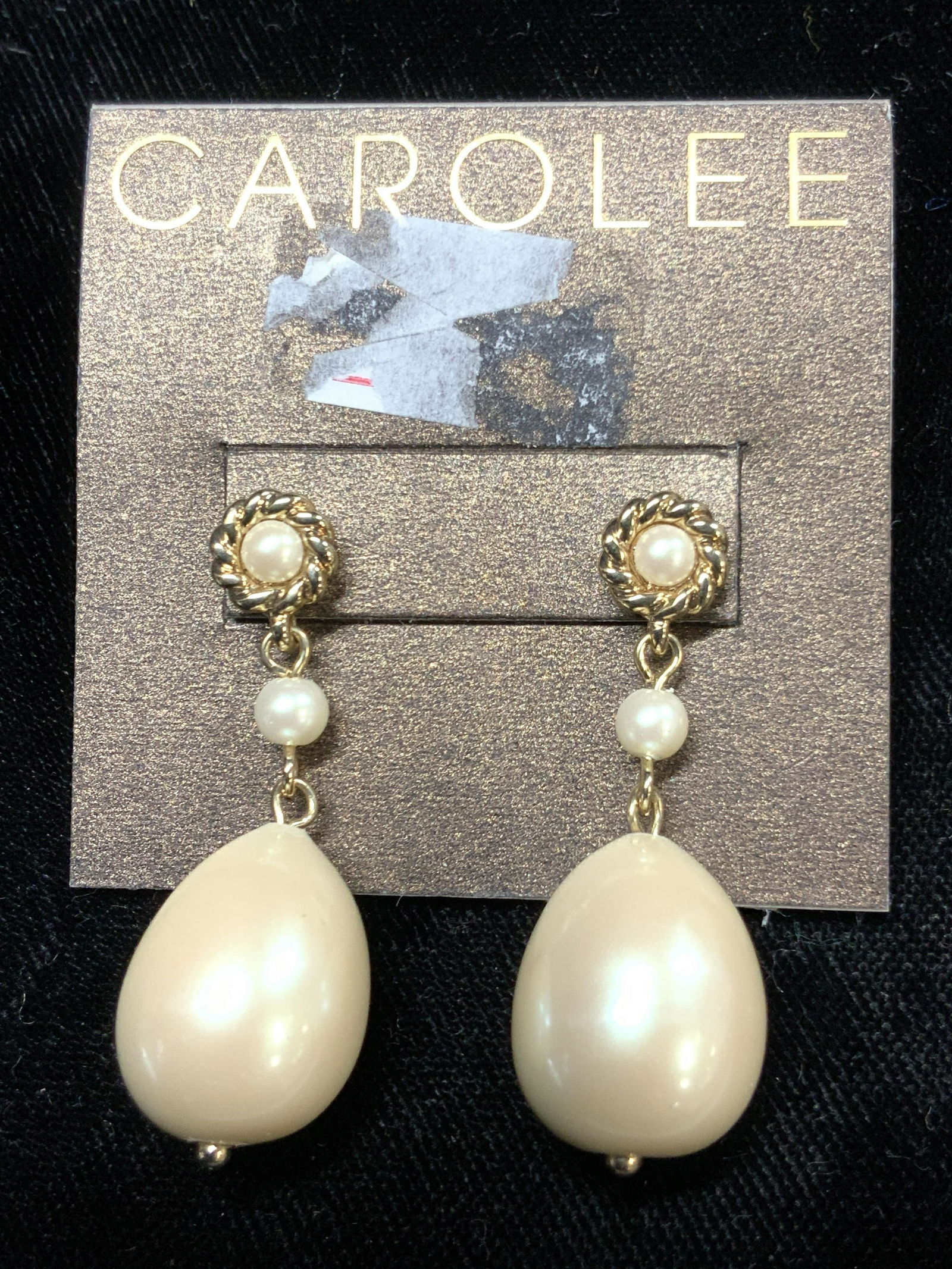 CAROLEE Signed Baroque Pearlescent Earrings (1 of 4)