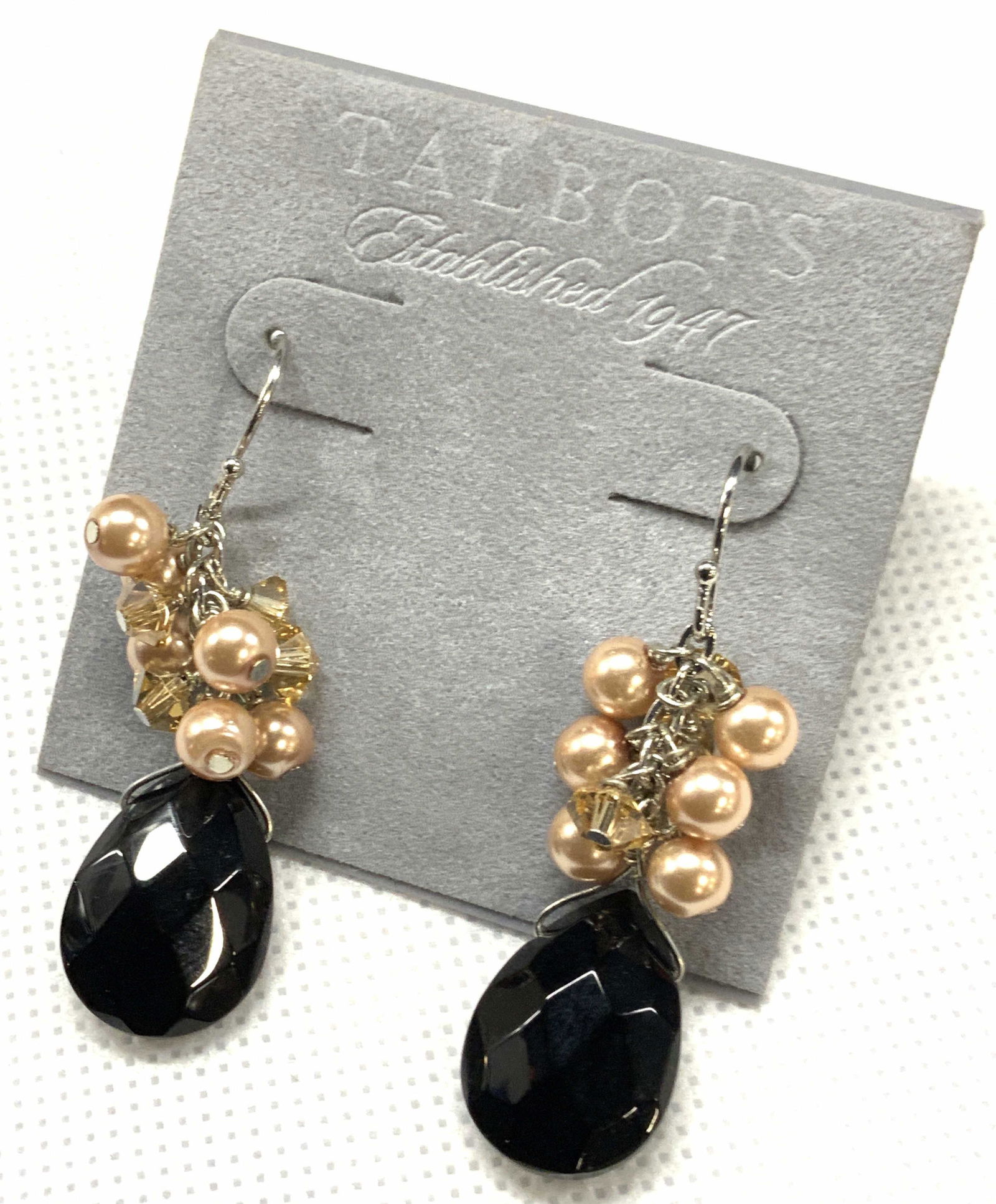 TALBOTS Pearlescent Beaded Cocktail Earrings (1 of 5)