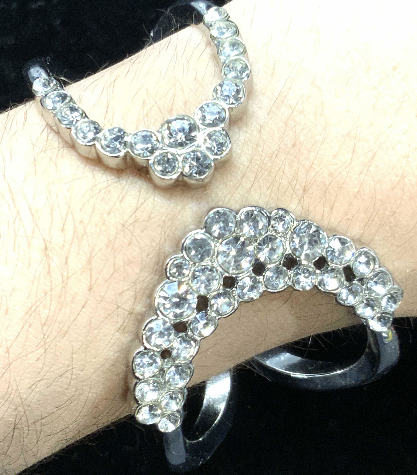 Hinge Cocktail Clustered Cuff Bracelet (1 of 4)