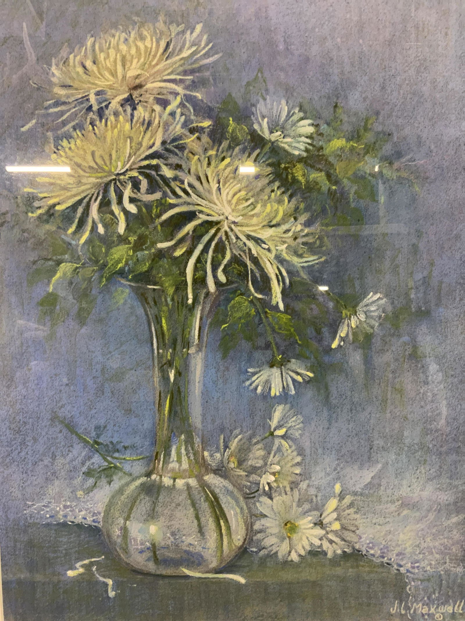 J.L MAXWELL Signed Pastel Still Life (1 of 8)