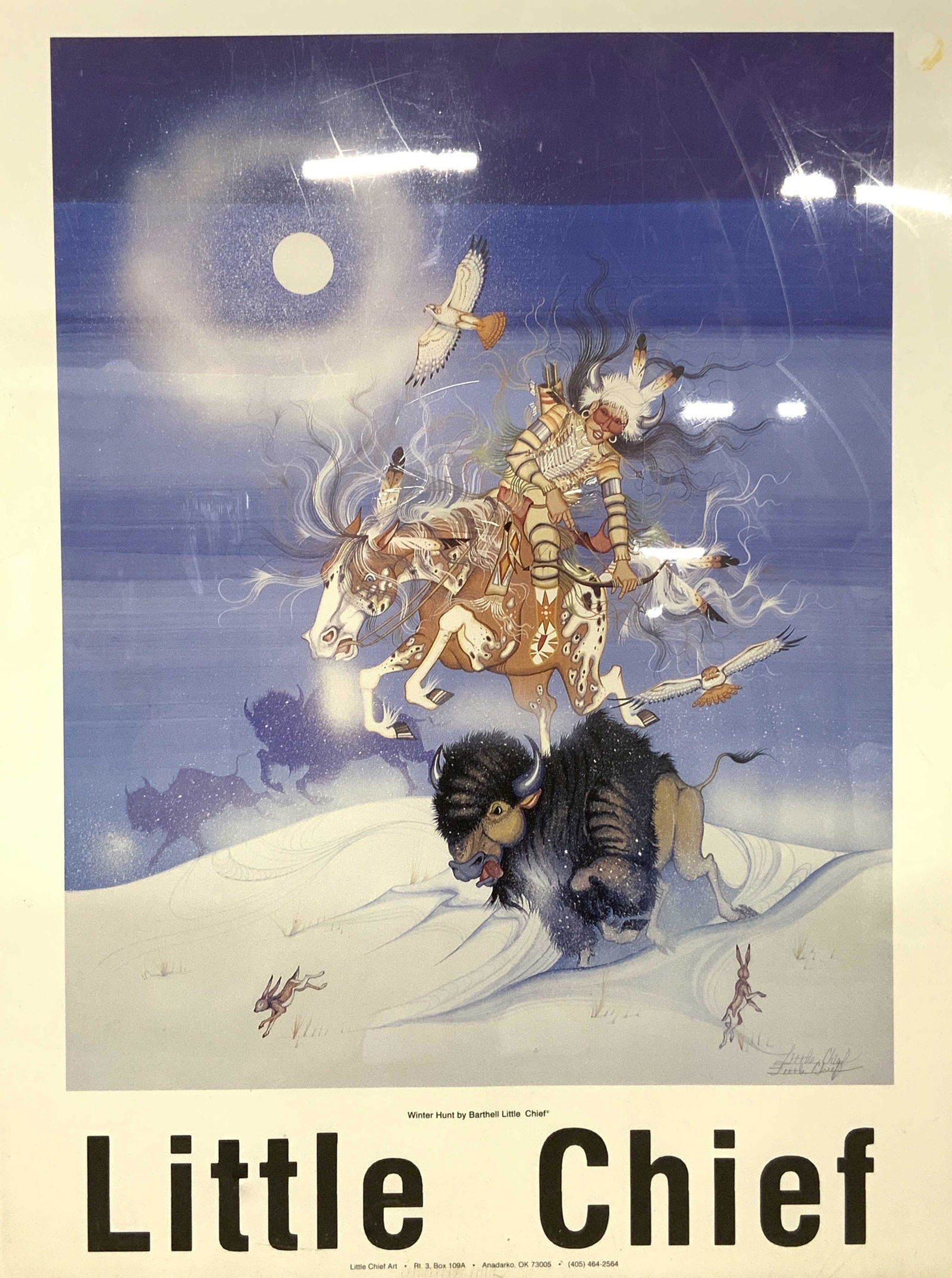 BARTHELL LITTLE  CHIEF Winter Hunt Lithograph (1 of 13)
