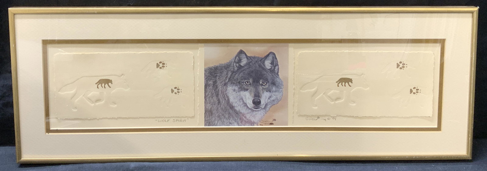 CAROL SNOW Wolf Spirit Vintage Print Collage (1 of 5)