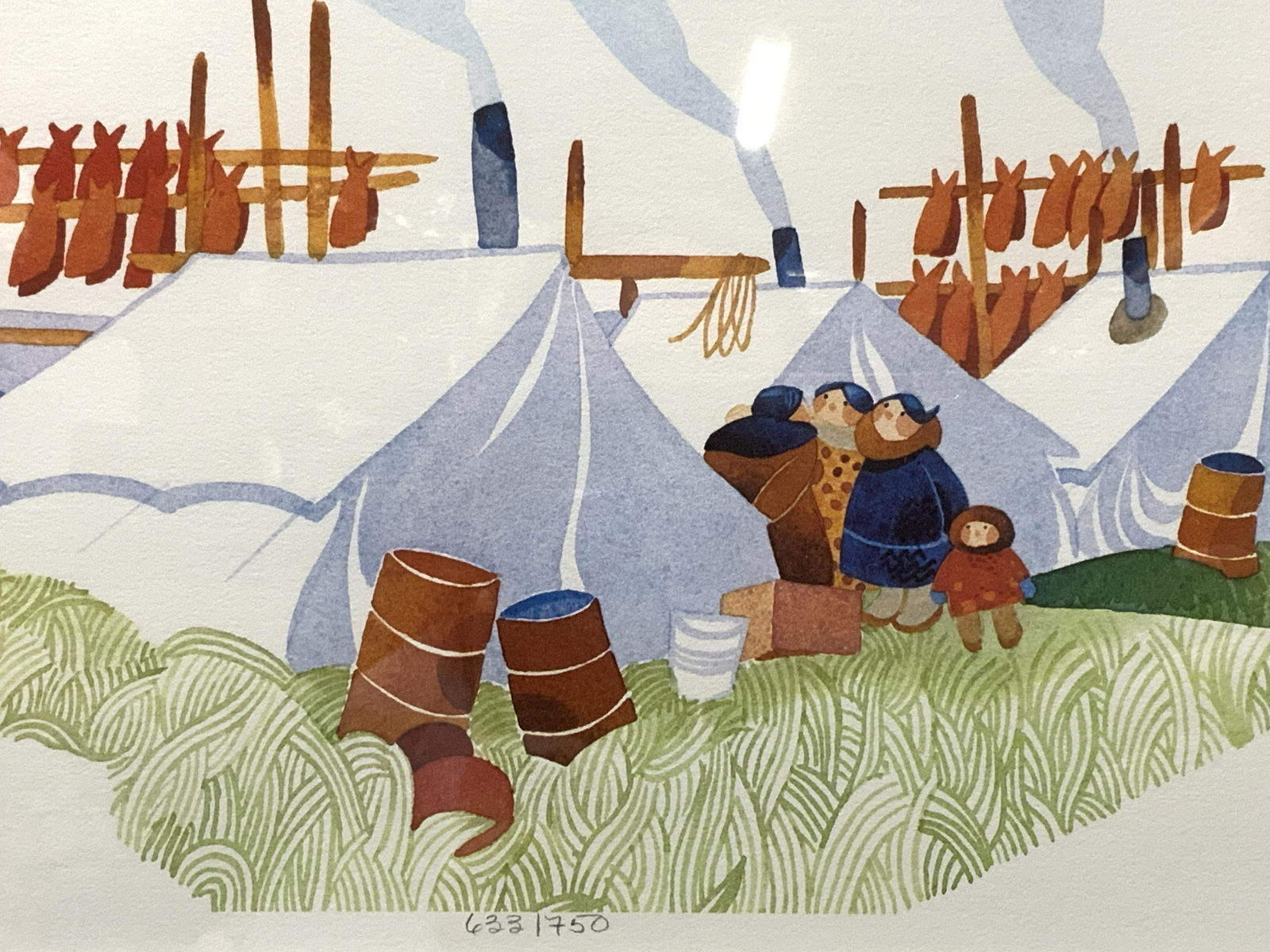 RIE MUNOZ Fish Camp Vintage Lithograph (1 of 9)