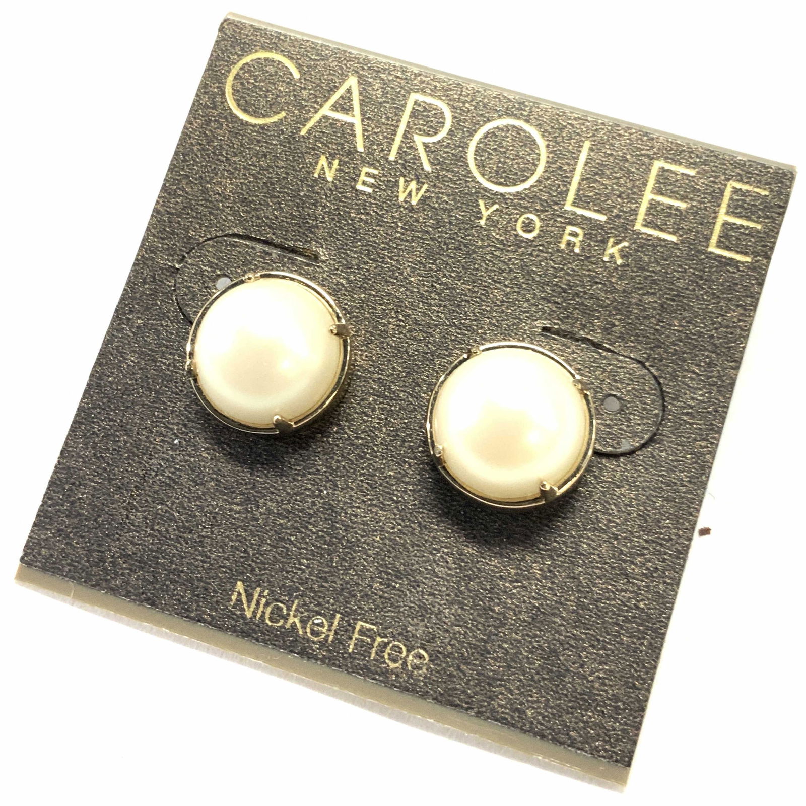 CAROLEE Pearlescent Button Earrings (1 of 3)