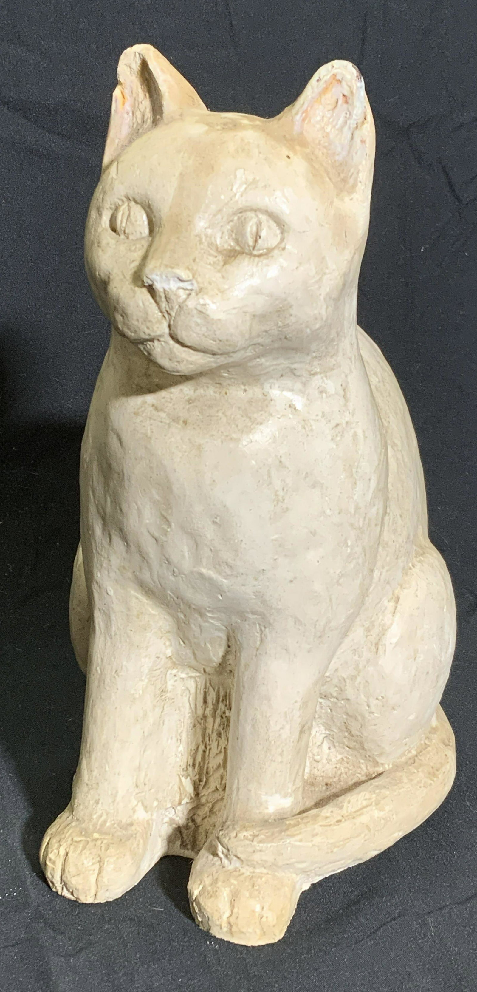 Vintage Handmade Ceramic Cat Figure, Sculpture (1 of 7)