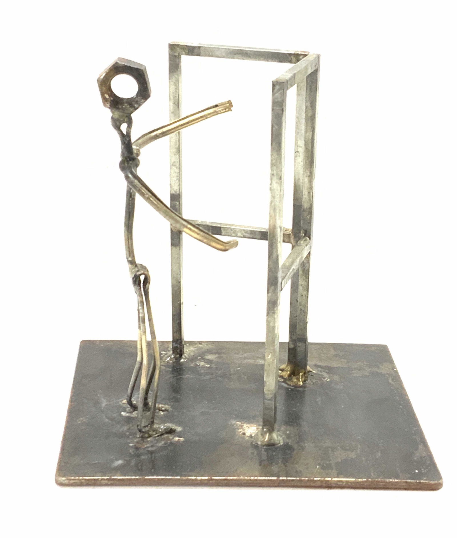Vintage Welded Metal Sculpture, Abstract Figure (1 of 8)