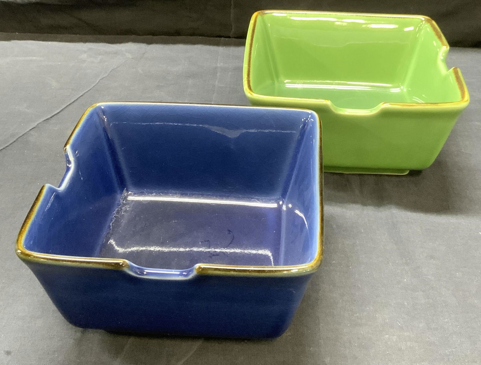 POTTERY BARN 2 Asian Square Ceramic Dishes (1 of 4)