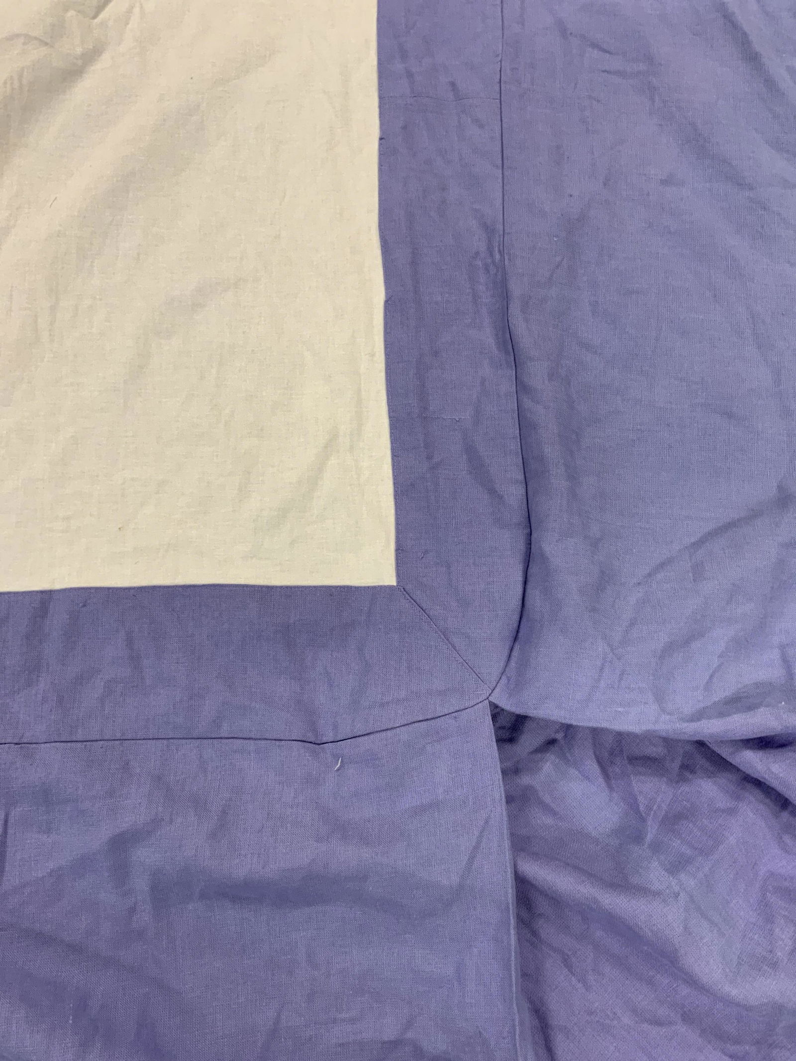 White & Purple Bed Skirt, Dust Ruffle (1 of 5)