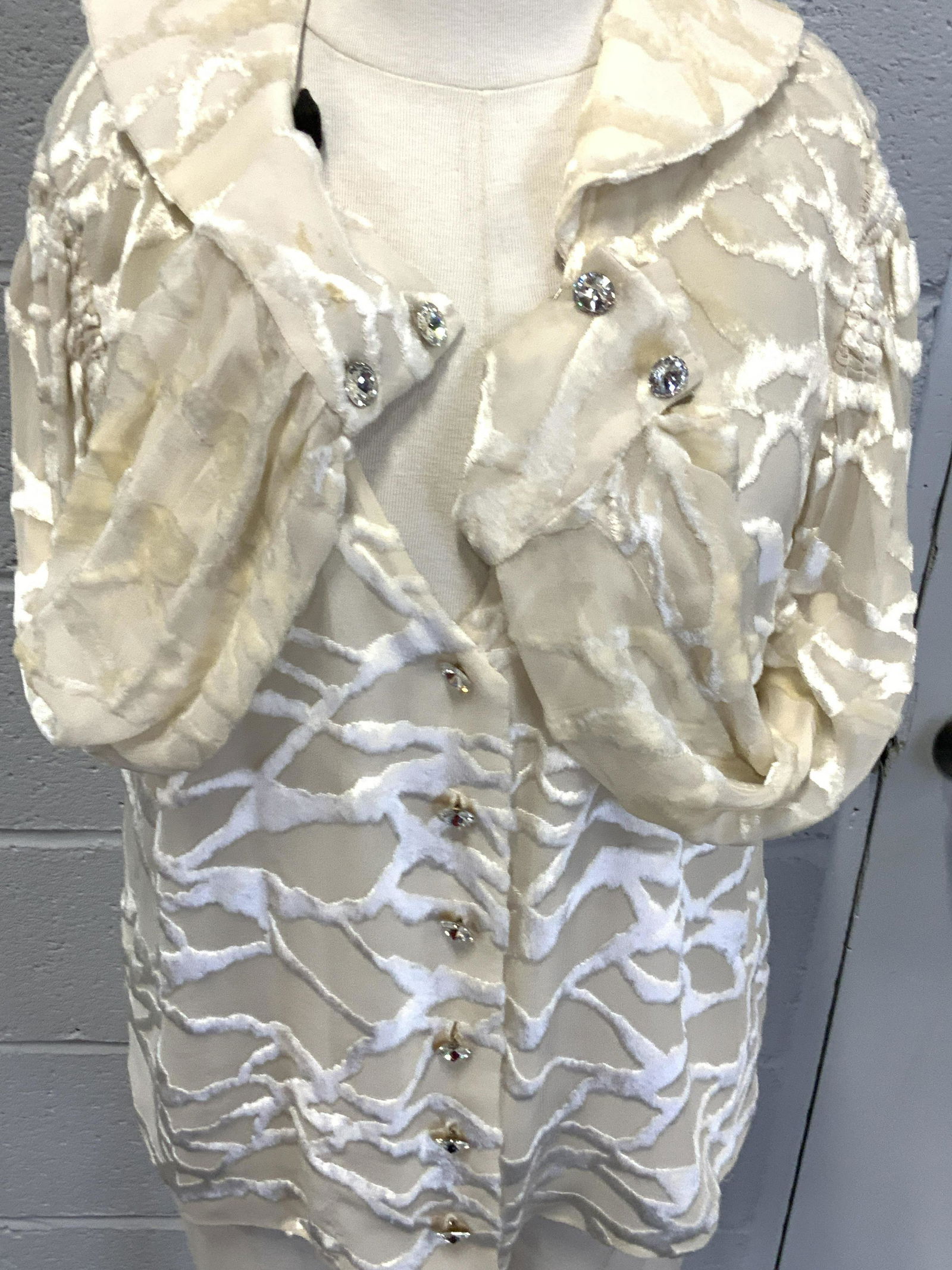 Custom Made Chenille and Silk Blouse (1 of 7)