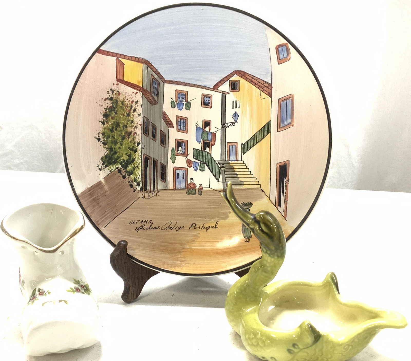 Signed Portuguese Ceramic Wall Plate, More grp 3 (1 of 6)