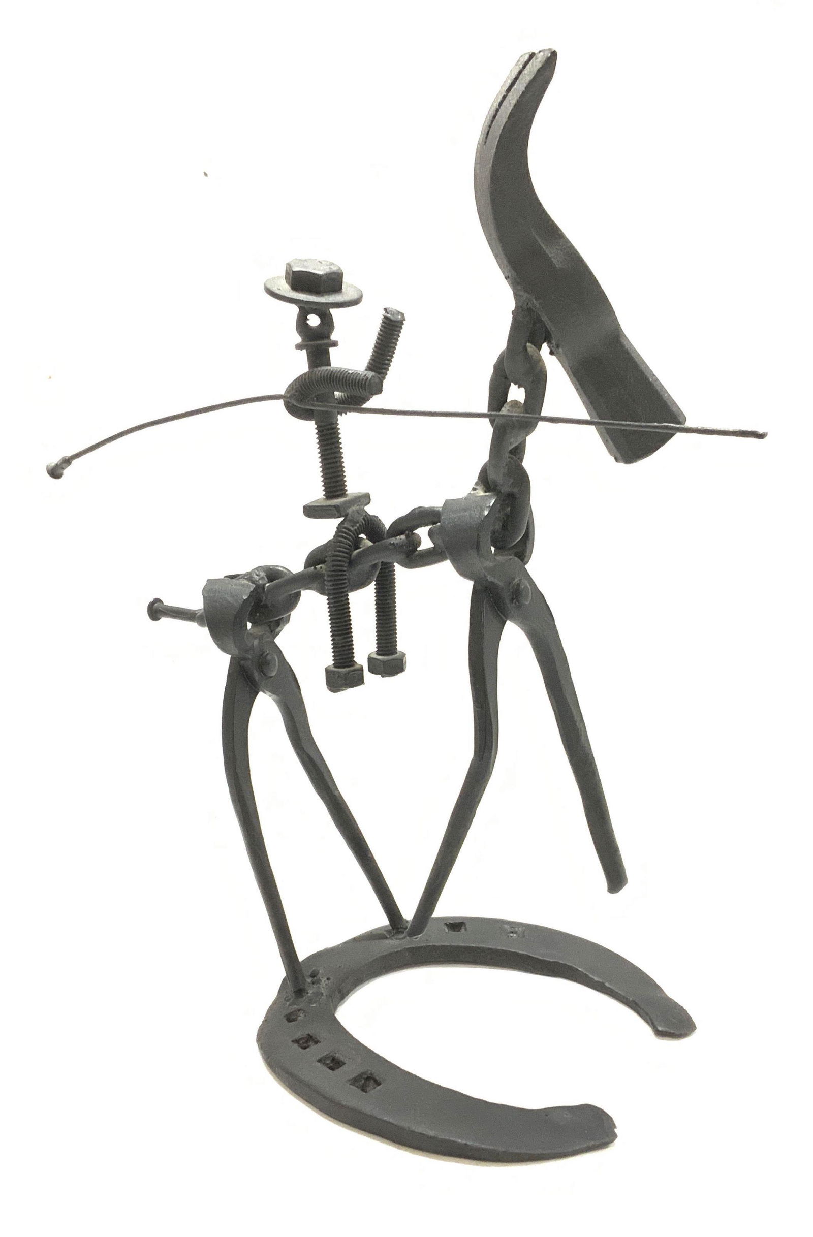 Vintage Metal Cowboy Sculpture, Found Objects (1 of 8)