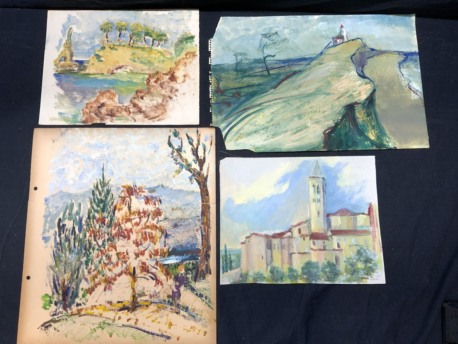 ALEXANDRA MERKER Lot 4 Oil Paintings, 1 Signed (1 of 8)