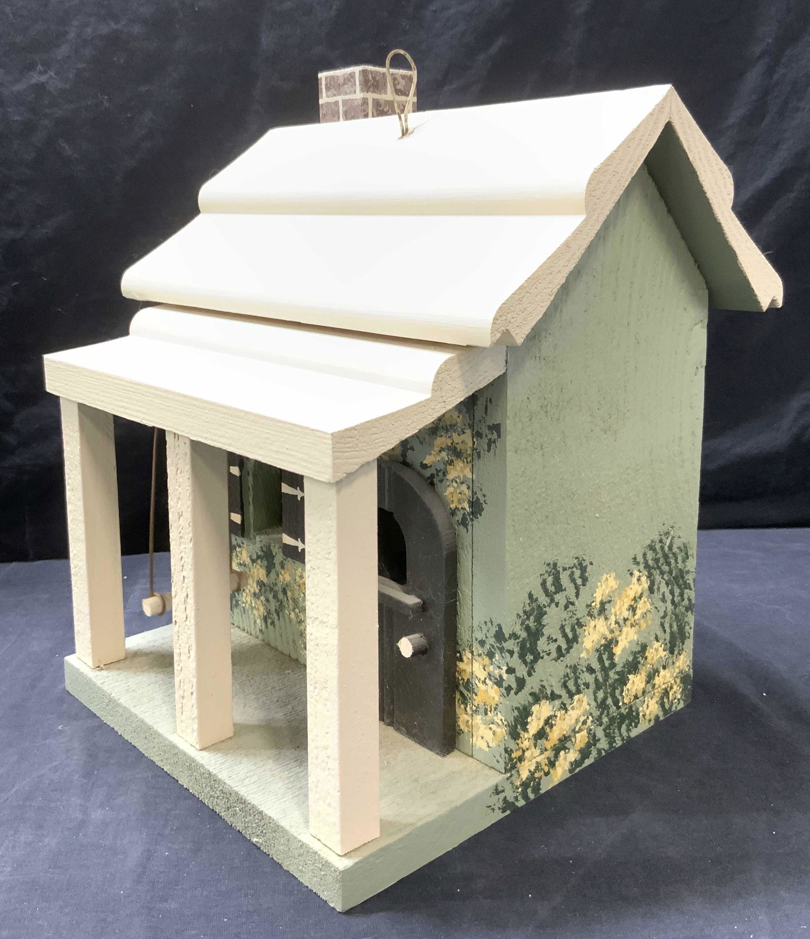 Signed Vtg. Handmade Woodwork Bird Feeder House (1 of 8)