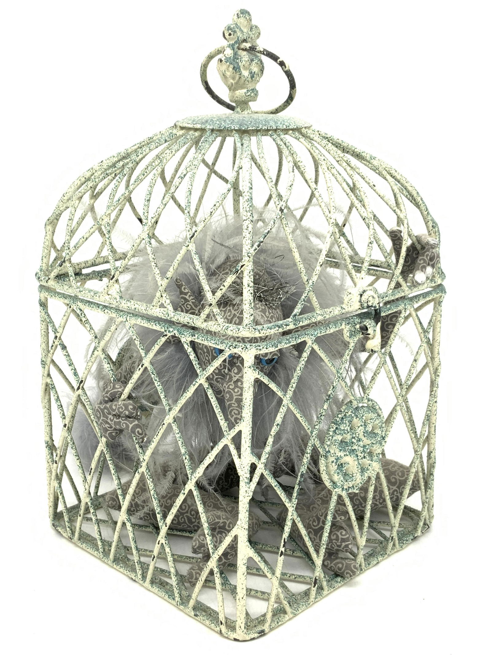Plush Gremlin in Metalwork Cage, Decorative Access (1 of 8)