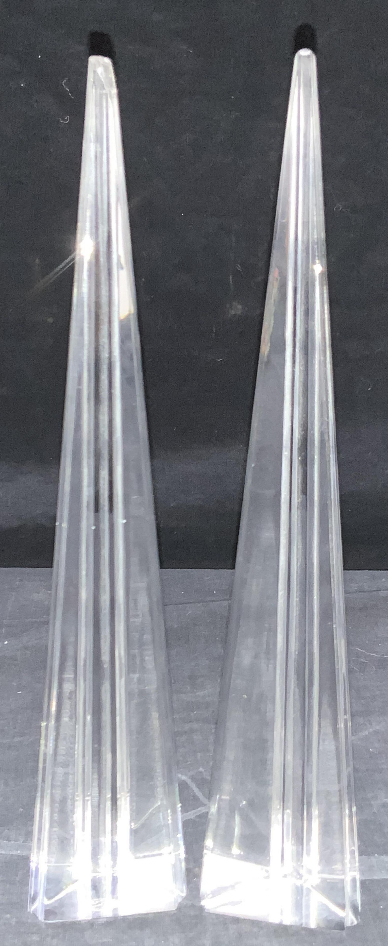 Pair BACCARAT Signed Crystal Obelisks, France (1 of 6)