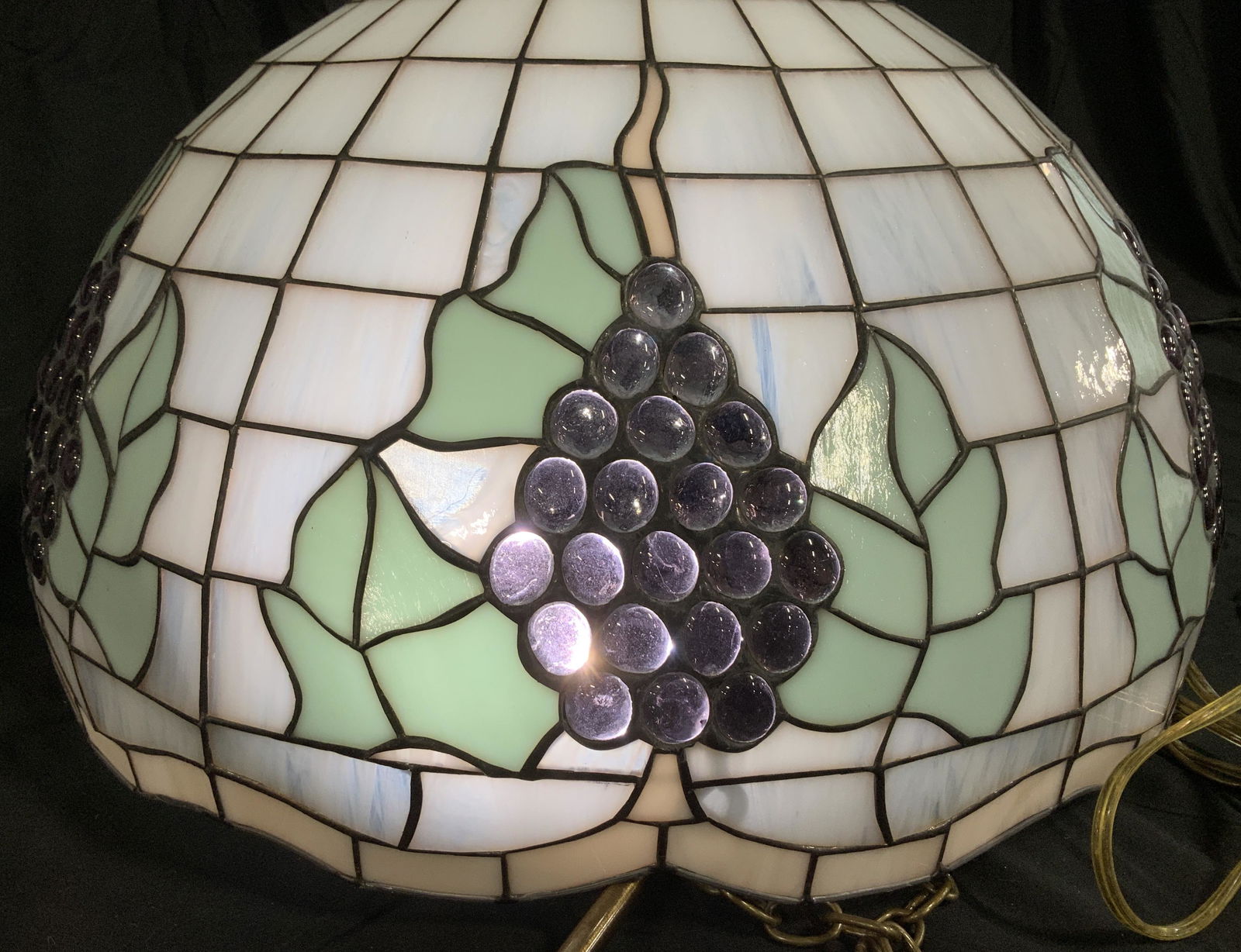 Slag Glass TIFFANY Style Dome Ceiling Light (1 of 14)